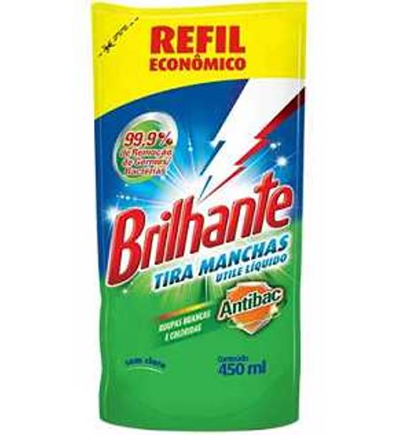 TIRA-MANCHAS-BRILHANTE-ANTIBAC450ML-SAC