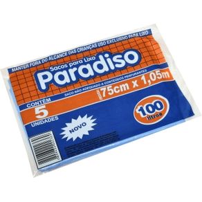 SACO-LIXO-PARADISO-AZUL-100LT-25X05 SACO-LIXO-PARADISO-AZUL-100LT-25X05