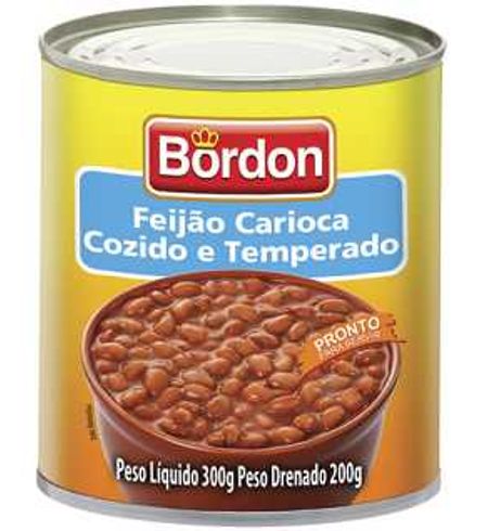 FEIJAO-BORDON-CARIOCA-TEMP.24X300GR-LATA