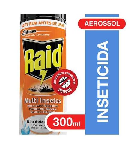 Inseticida Raid Multi-Insetos aerosol, 300mL + grátis, 150mL - Inseticida  Raid Multi-Insetos aerosol, 300mL + grátis, 150mL - CERAS JOHNSON