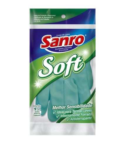 LUVA-SANRO-SOFT-FORRADA-MULTI.VERDE-G