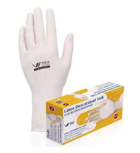 LUVA-LATEX-VOLK-PROCEDIMENTO-100UN-M